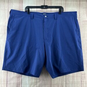 Polo‎ Ralph Lauren Performance Shorts Men's Size 46B Blue Stretch Red Pony